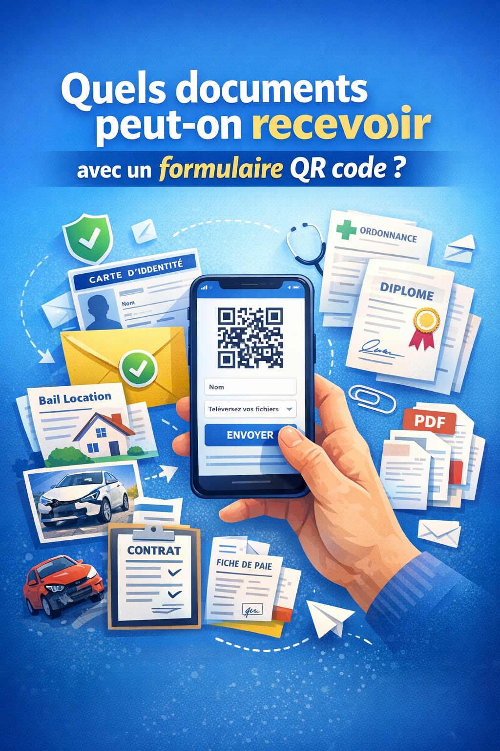 Quels documents peut-on recevoir avec un formulaire QR code ?